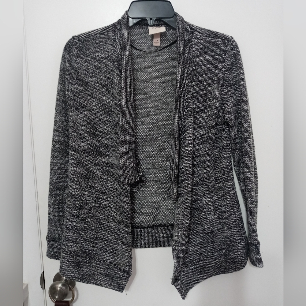 Knox Rose long Sleeve Open Shimmer Cardigan